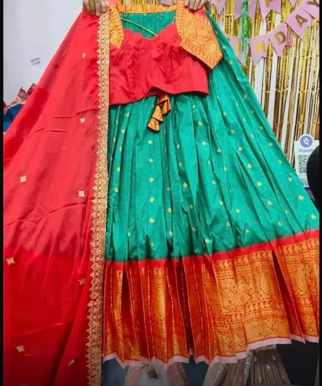 Gadwal Silk Lehenga Set