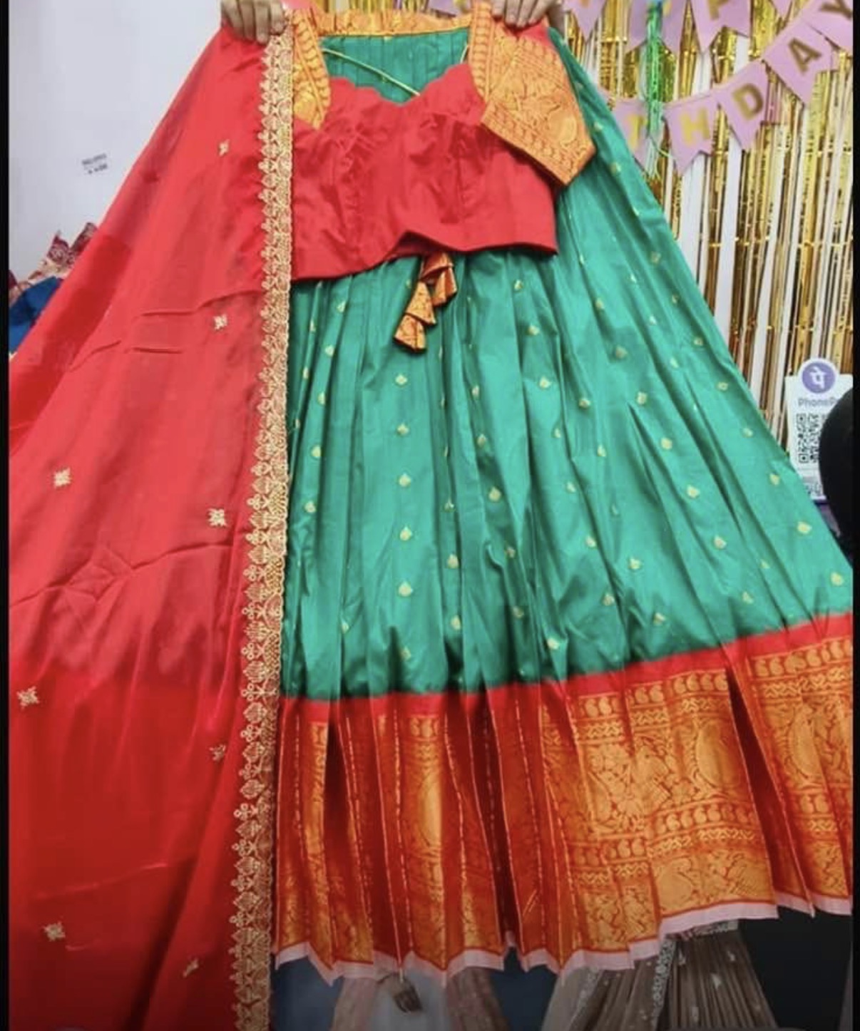 Gadwal Silk Lehenga Set