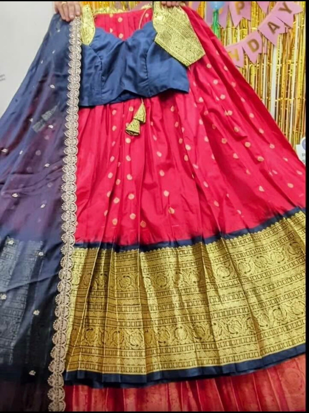 Gadwal Silk Lehenga Set
